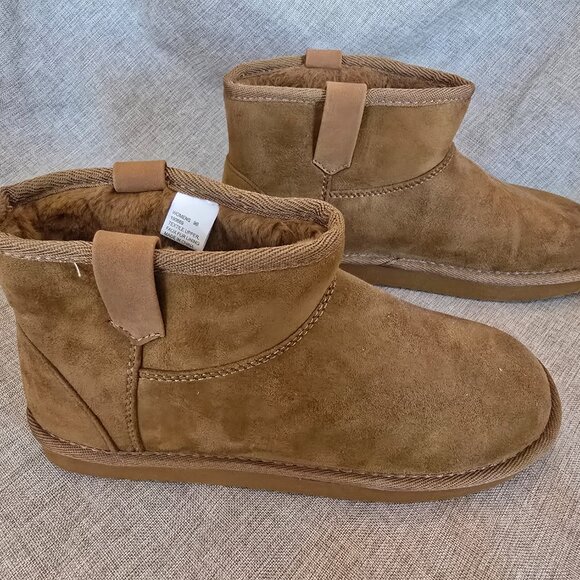 Magellan Women's Cozy Brown Pull On Boots, Size 9 - Picture 2 of 5